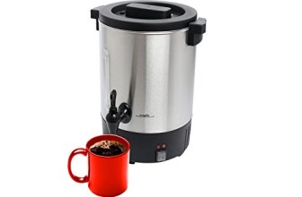 Cafe Amoroso 50-Cup Stainless Steel Double Walled Commercial Coffee Maker Urn