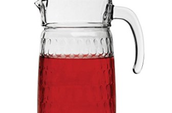 Circleware VORTEX GLASS DRINK PITCHER, 64 Ounce, Special Edition Glassware Beverage/Water Pitcher