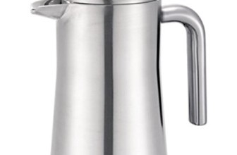 Francois et Mimi Stainless Steel Double Wall French Coffee Press, 34-Ounce, Brushed Finish
