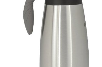 Wilbur Curtis Thermal Dispenser Pour Pot, 1.9L S.S. Body S.S. Liner Brew Thru Tall, Decaf – Commercial Airpot Pourpot Beverage Dispenser – TLXP1901S000D (Each)