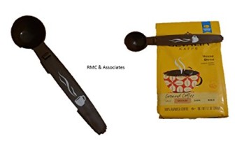 Coffee Scoop and Clip – Combined Measuring Spoon and Vacuum Seal with Bonus Recipe eBook