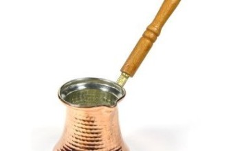 Turkish Coffee Pot (cezve/ibrik) with wooden handle – Small 8 oz