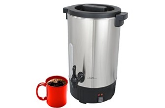 Cafe Amoroso 100-Cup Stainless Steel Double Walled Commercial Coffee Maker Urn