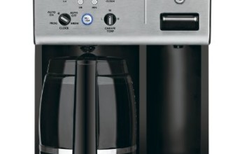 Cuisinart CHW-12 Coffee Plus 12-Cup Programmable Coffeemaker with Hot Water System, Black/Stainless