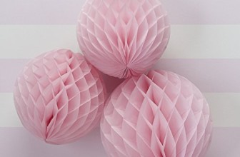 Ginger Ray Princess Party Honeycomb Balls Hanging Decoration, Pink