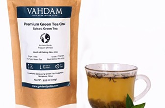 Premium Masala Chai Green Tea- Organic and Pure Darjeeling Loose Leaf with The Best Indian Spices. Very Rich in Antioxidants and High on Health Benefits. (Makes 40-45 Cups)- 3.53oz- By VAHDAM