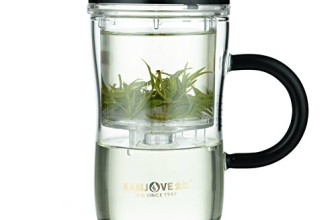 KAMJOVE Glass Gongfu Press Art Tea CUP Teapot with filter GR-02 500ml heat-resistant glass Manually Blow-molded