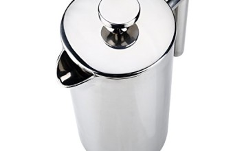 MSRM European Double Wall Stainless Steel Coffee Press Pot French Press(1 Liter) (1L)