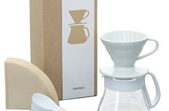 Hario V60 Color Coffee Dripper and Pot, White