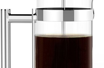 Coffee Press – Vero French Press – Best 1 Liter (34oz) Coffee and Tea Maker – Premium 18/10 Polished Stainless Steel & Heat Resistant Glass Carafe – Model: 8580-V