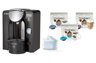 Tassimo T55 Home Coffee Brewing System by Bosch TAS5542UC Bundle + 32 T Discs Second Cup + Mavea Fliter Boxed