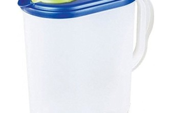 1 Gallon Pitcher Blue Lid w/Lime tab Freezer and Dishwasher Safe Mix Drinks right in the Pitcher Water Tea Juices BPA-free and phthalate-free