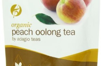 Adagio Teas Organic Tea Bags, Peach Oolong, 10 Count