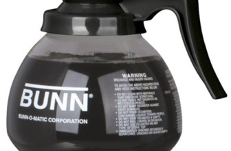 BUNN Coffee Pot Decanter / Carafe Black Regular – New Glass Design Shape – Ergonomic Handle – 12 Cup Capacity –