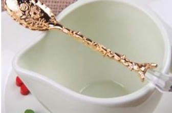 Gold Retro Vintage Palace Style Decorative Coffee Tea Spoon Scoop Diamond