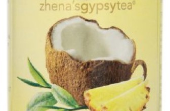 Zhena’s Gypsy Tea, Coconut Rum Tropical Green Tea, 1.55 Oz, 22 Count Tea Sachets