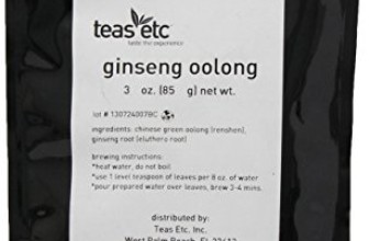 Teas Etc Ginseng Loose Leaf Oolong 3 oz.