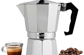 VonShef 6 Cup Italian Espresso Coffee Maker Stove Top Macchinetta