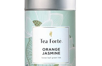 Tea Forte ORANGE JASMIN Organic Loose Leaf Green Tea, 3.5 Ounce Tea Tin