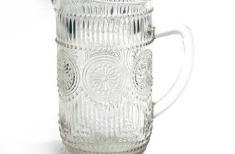 The Pioneer Woman Adeline 1.59-Liter Glass Ice Tea Water Pitcher Bar Drinkware, Clear