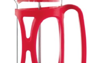Grosche Basel French Press Coffee and Tea Maker (Small – 350 ml, Red)