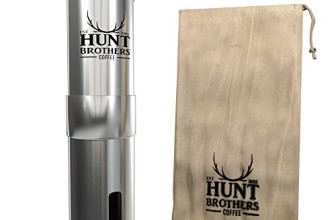 Hunt Brothers Manual Coffee Grinder | Best Coffee Grinder, Aeropress Compatible, Stainless Steel Body and Handle