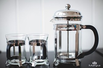 MARGRA French Press Coffee & Tea Maker Set – Modern Stylish Elegant Design – Dual Filter System