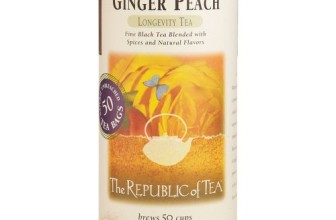 The Republic Of Tea Ginger Peach Black Tea 50 Teabags
