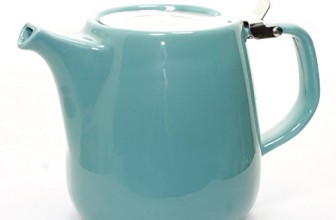 Daze Ceramic Teapot w/ Stainless Steel Lid & Infuser – #1 Best Teapot To Brew Loose Leaf Tea (700ml / 24oz, Turquoise)