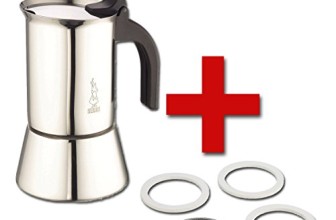 Bialetti Venus Stovetop Percolator 6-Cup Stainless Steel and Replacement filter & Gaskets