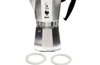 Bialetti Moka Express Aluminum 9 Cup Stove-top Espresso Maker with Replacement Filter and Gaskets