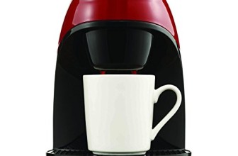 Brentwood TS-112R Single Cup Coffee Maker, 8.75 x 6.75 x 9.5-Inch, Red