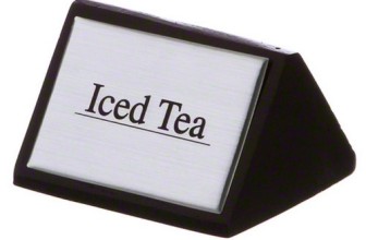 American Metalcraft SIGNIT2 Black Wood Iced Tea Tabletop Sign, 3 by 1-3/4-Inch