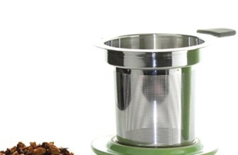 brewiTEA Loose Leaf Tea Strainer : Tea Infuser : Tea Steeper : Tea Basket with Ceramic Lid