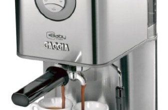 Gaggia 12300 Baby Class Manual Espresso Machine, Brushed Stainless Steel