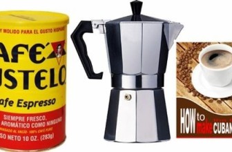 Bustelo Cuban Coffee 10 oz can and 3 Cup Coffee Maker Style