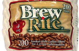 Brew Rite 4 Cup Coffee Basket Disposable Filters – 200 Ct