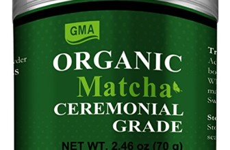 USDA Certified Organic Matcha Green Tea Powder-Cememonial Grade-Vegan, Gluten-free and Non-GMO 2.46oz(70g)