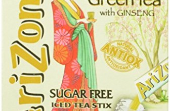 AriZona Green Tea with Ginseng Sugar Free Iced Tea Stix, 0.7-Ounce Boxes (Pack of 6)