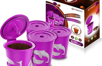 FROZ-CUP 2.0 – 4 Refillable/Reusable K-Cups for Keurig 2.0 – K300, K350, K400, K450, K500, K550 Series and all 1.0 Brewers (4-Pack)
