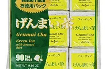 Yamamotoyama Genmai Cha Roasted Brown Rice Green Tea Value Pack, 90 Count Tea Bags, Net Wt. 9.86-Ounce