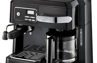 DeLonghi Combination Drip Coffee and Espresso Machine, with Patented Flavor Savor Brewing System & Swivel Jet Frother For Great Cappuccinos, Pause ‘n Serve Feature, 24 Hour Digital Programmable Timer