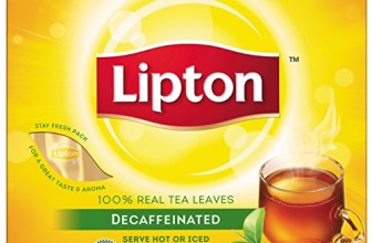 Lipton Black Tea Bags, Decaffeinated 75 ct (Pack of 2)