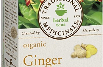 Traditional Medicinals Organic Ginger, 16-Count Boxes (Pack of 6)