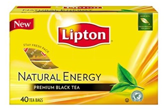Lipton Natural Energy Premium  Black Tea, 40 Count
