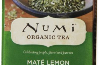 Numi Organic Tea Mate Lemon, Yerba Mate, Green Tea and Lemon Myrtle, 18 Count Tea Bags