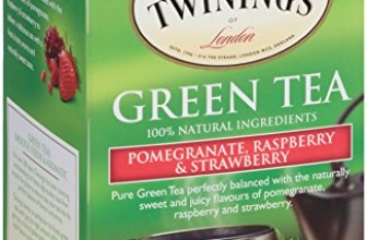 Twinings Tea, Green Tea, Pomegranate/Raspberry and Strawberry, 20 Count (Pack of 6)