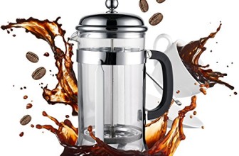 Bruntmor, PLATINUM Special Edition 18/10 Steel 34oz French Coffee Press Non Drip Spout, Non-Rust – With Coffee Scoop