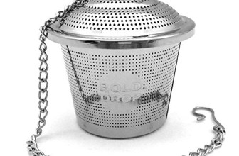 BoldDrop Extra Fine Loose Leaf Tea Infuser / Stainless Steel Filter with Extended 7″ Chain (1 pack)