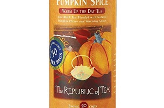 The Republic Of Tea, Pumpkin Spice Seasonal Black Tea, 50 Tea Bag Tin